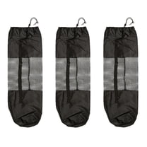 Soimiss 3Pcs Yoga Black Mesh Breathable Drawstring Storage Carrier