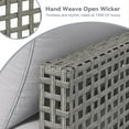 thumbnail image 4 of YODOLLA 7 Pieces Patio Conversation Set with Tea Table, Outdoor Sectional PE Rattan Wicker Furniture Seat, Gray Rattan& Light Grey Cushion and Pillow, 4 of 7