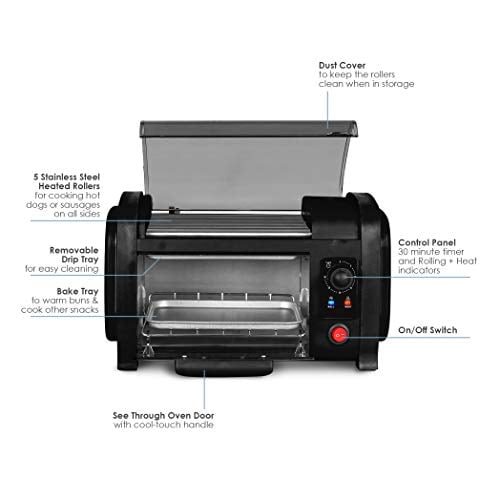 Maximatic EHD 051B Elite Cuisine Hot Dog Roller Toaster Oven
