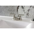 thumbnail image 2 of Kingston Brass FB5628CML Manhattan Double-Handle 4" Centerset Bathroom Faucet with Pop-Up Drain, Brushed Nickel, 2 of 7