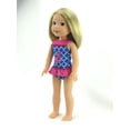 thumbnail image 2 of Pink Polka Dot & Blue Anchor Bathing Suit- Compatible with 14 Inch Wellie Wisher Dolls | 14 Inch Doll Clothing, 2 of 2