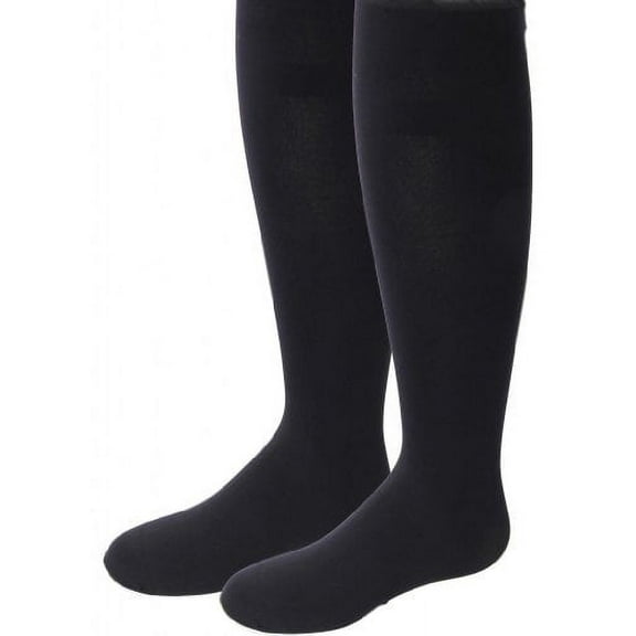 Memoi 2 Pair Girls Microfiber Opaque Tights black 8-10