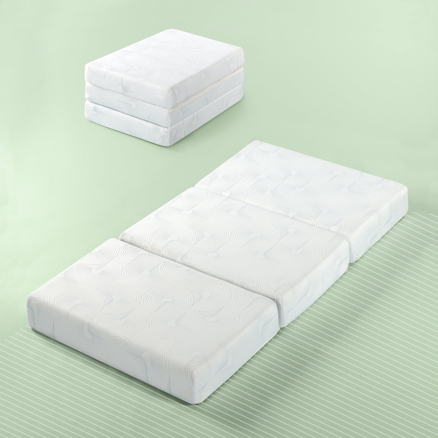Zinus Gel Memory Foam 5" Portable TriFold Mattress, Narrow Twin