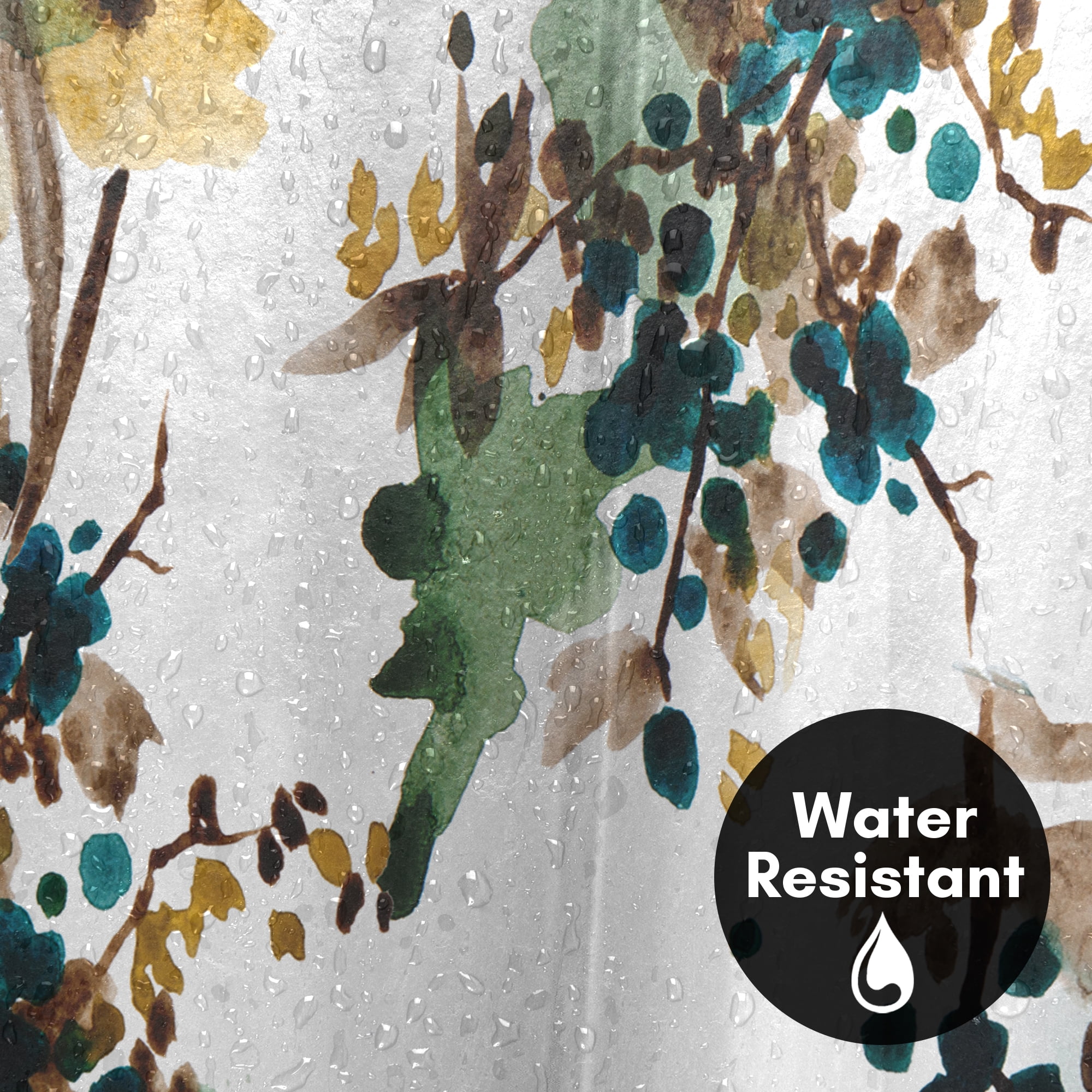 Americanflat 71" x 74" Shower Curtain, Watercolor Blueberry by New York Botanical Garden