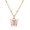 Pink, variant on Acrylic Pendant Necklace Creative Net Red Pearl Clavicle Chain