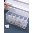 thumbnail image 1 of 1pc Transparent Dust-proof Cable Organizer Box / Hub Box For Desktop Data Cable / Charger Cord Management, With Carry Bag, 1 of 5
