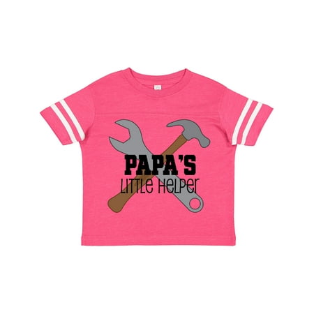 

Inktastic Papa s Little Helper Boys Toddler T-Shirt