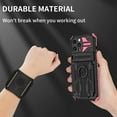 thumbnail image 5 of Dteck iPhone 12 Pro Max Case with Detachable Wrist Band Strap, 360 Rotating Sports Running Armband Kickstand Rugged Case for iPhone 12 Pro Max, Pink, 5 of 15