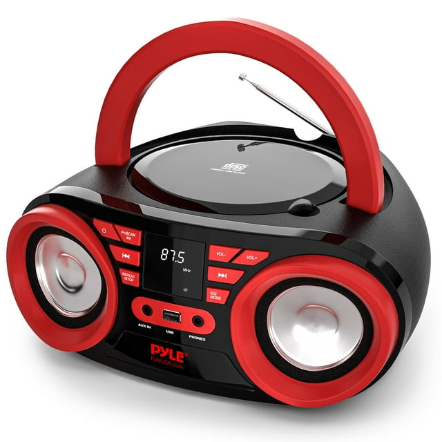 Reproductor de CD portátil con altavoz Bluetooth Boombox Pyle PHCD22.5