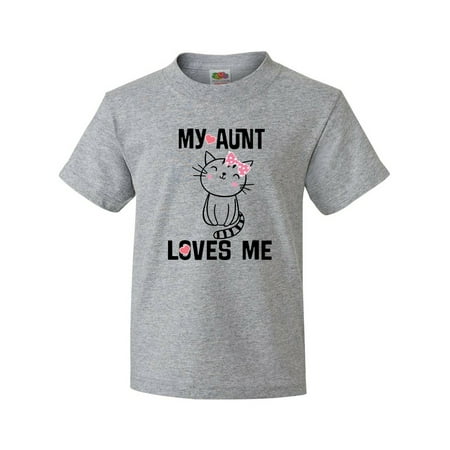 

Inktastic My Aunt Loves Me Kitty Youth T-Shirt