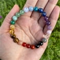 thumbnail image 4 of Beaded Bracelets for Men Women, Natural Stone Beads Bracelet - Natural Gemstone Stretch Beaded Jewelry with 8mm Round Beads - For Daily Unisex Wear & Gift Giving, 4 of 4