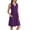 Purple, variant on Summer Dresses for Women Plus Size V-Neck Dress Summer Solid Color Sleeveless Women'Beach Party Loose-Fit Casual Swing Dress Pink Loose-Fit Casual Swing Mini Dress With Pockets