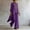 Purple, variant on Gamivast 2 Piece Boho Sets for Women Oversized Tunic Tops Wide Leg Pants Set Casual Contrast Trim Sweatsuits Flowy Outfits for Daily Streetwear Green L
