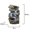 thumbnail image 2 of Hi-Line Gift Ltd Log and Stone Waterfall Fountain with LED Light, 2 of 3