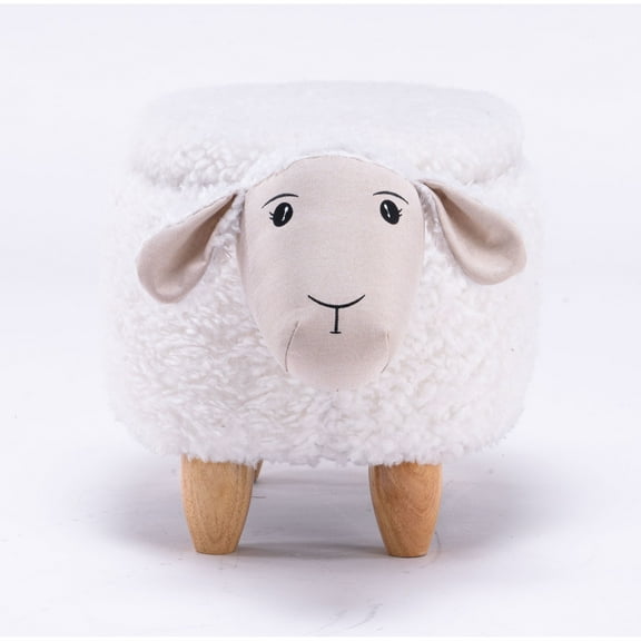 Home 2 Office Animal White Storage Ottoman