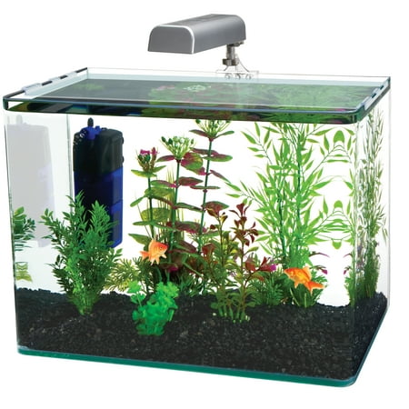 Penn-Plax Water-World Radius Desktop Aquarium Kit – 10 Gallon Tank