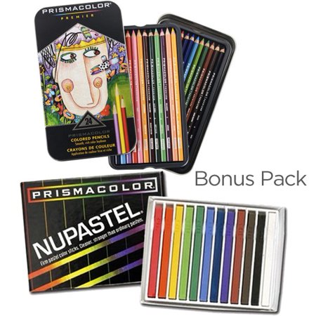 UPC 070735000194 product image for Prismacolor 24ct Colored Pencils & Bonus 12ct. NuPastel Set | upcitemdb.com