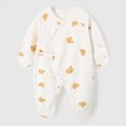 thumbnail image 2 of CAUYDY Preemie Boy Coming Home Outfits Baby Clothing Fall Winter Newborn Long Sleeve Sleepers Infant Boys Cute Romper Bodysuit 0 3 6 9 12 18 24 Months Yellow for Sizes 1-3 Months, 2 of 6