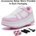thumbnail image 3 of Cyiecw Roller Skate Shoes for Kids Girls Boys Detachable Wheeled Fashion Sneakers, 3 of 5