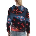 thumbnail image 7 of Lsque Cosmic Red Sparkle Dice Pattern Casual Women's Hoodie,Hooded Sweatshirt with Kangaroo Pocket,Pullover Hoodie with Eye-catching Drawstrings-XX-Large, 7 of 7