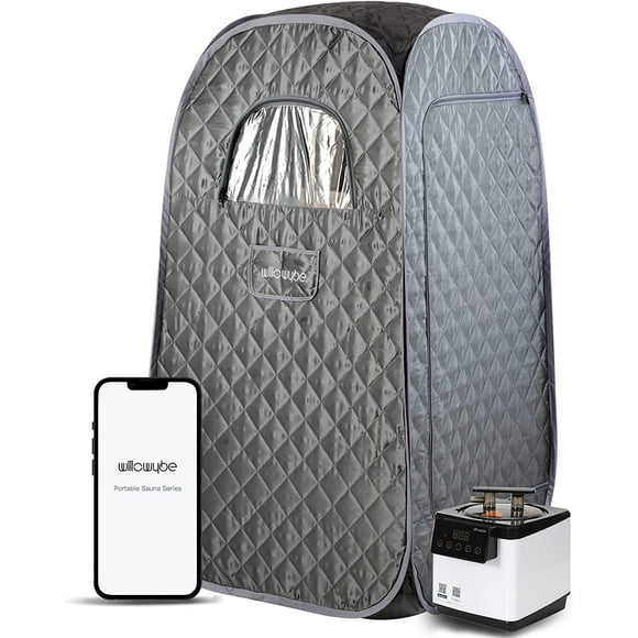 WillowyBe Portable Steam Sauna with Bluetooth Control, Steamer, Body Tent, Foldable Chair | Personal Home Spa