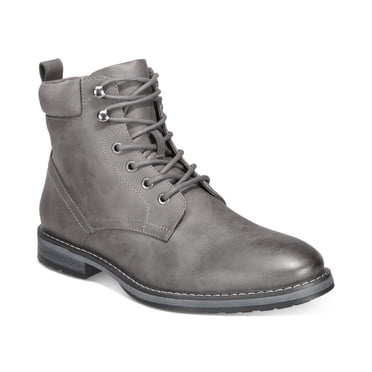 Club Room Men's Westin Lace-up Boots 10.5 M Grey