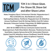 TCM 3-in-1 Shave Glaze, Pre-Shave Oil, Shave Gel, After-Shave Lotion, 8oz