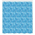 thumbnail image 3 of Ambesonne Blue Paisley Shower Curtain, Rhythmic Buta Elements, 69"Wx84"L, Cobalt Blue Azure Blue, 3 of 3