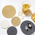 thumbnail image 4 of Coasters for Drinks with Holder, Vintage Woven Coasters for Table Protection, 4 of 5