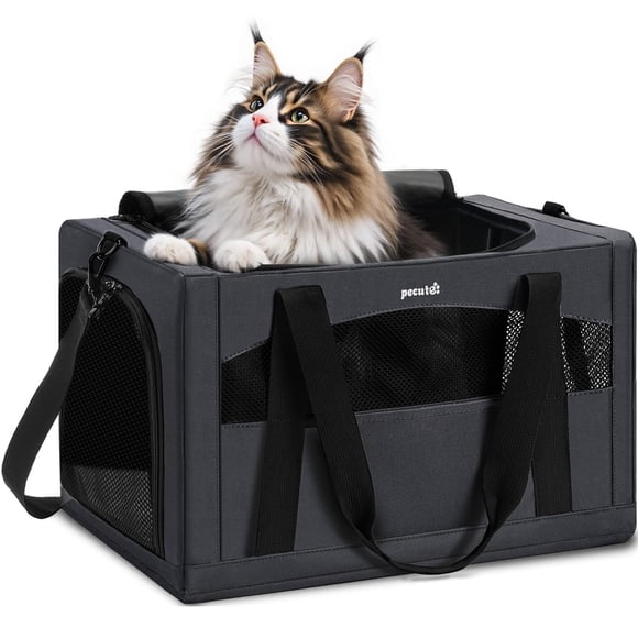 Pecute Cat Carrier Dog Carrier with Stable Structure,Breathable Mesh Fabric Pet Carrier for for Small Cats Dogs Puppies up to 7KG,Soft-Sided Dog Carr