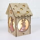 thumbnail image 2 of pstuiky Adornos navideños colgantes para árbol de Navidad: casa de muñecas de madera con luces LED, villa, decoración para colgar en el árbol., 2 of 2