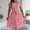 Pink, variant on ITSAME Womens Maxi Dress, Short Sleeve Heart Prints Crew Neck Summer Fashion Flowy Dress Red XL