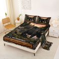 thumbnail image 2 of Castle Fairy Teens Jungle Bear Bed Sheets 4-Piece,Canoe Pinecone Tribal Aztec Full Size Sheets,Brown Red Green,1 Fitted Sheet, 1 Flat Sheet and 2 Pillowcases, 2 of 6