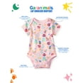 thumbnail image 5 of Garanimals Newborn & Baby Girl Cotton Lap-Shoulder Short-Sleeve Bodysuit, Sizes 0–24M, 5 of 9