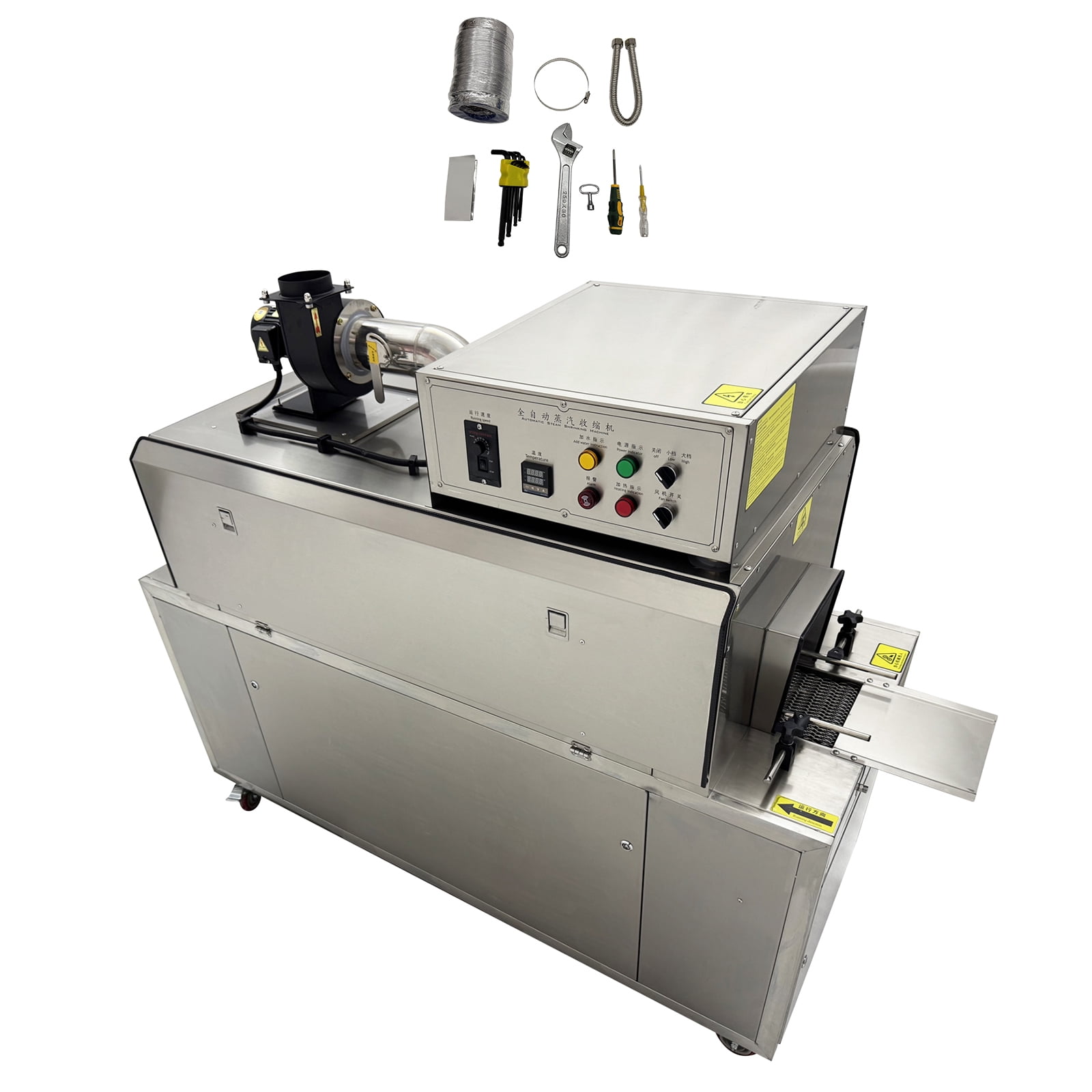 Automatic Steam Label Shrink Machine Bottle Label Heat Shrink Packaging Machine with Steam Generator 220V 3 Phase 0-100℃ for PVC PET PP PA