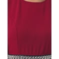 thumbnail image 5 of INSPIRE CHIC Women's Wide Leg Pants Jumper Long Sheer Sleeve Cocktail Jumpsuits 2XL Wine Red, 5 of 6