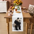 thumbnail image 2 of Funny Panda Table Runner 108 Inches, Cute Art Fun Lovely Animals on Toilets Bed Runner Dresser Scarves Tabletop for Indoor Outdoor Parties/Ceremony/Banquet, 13"x 108", 2 of 8