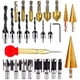 thumbnail image 1 of 26 brocas para carpintería, incluidas 6 brocas avellanadoras, 7 brocas de tres puntas con llave en L, 8 cortadores de tacos para madera, brocas de 3 pasos y automáticas., 1 of 5