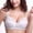 White, variant on Pretty Comy Women Unlined Push Up Lace Bra Underwire Lift Up Gathered Bra 3/4 Cup Adjustable Lace Bralettes