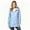 Light Blue, variant on Women’s Hooded Waterproof Rain Jacket Coats, Mid‑Length Casual Long Sleeve Zip Up Outerwear, Women's Size S-5XL