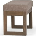 thumbnail image 3 of Pemberly Row Pouf Repose-Pieds Contemporain de 27 Pouces en Lin Brun Faon, 3 of 8