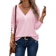 thumbnail image 1 of TcIFE Blusa Elegante de Mujer con Cuello en V y Manga Larga de Botones Puño y Ganchillo de Encaje Casual Tops, 1 of 3