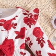 thumbnail image 4 of FYDUU Toddler Girls Clothes Outfits Baby Girl Floral Ruffle Long Sleeve Shirt Top And Pants 2 Piece Set Cute Fall Winter Clothing Sets 3-6 Months, 4 of 7