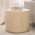 thumbnail image 2 of Flagstaff 20" Round Solid Wood Side Table in Stone Natural Finish, 2 of 4