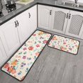 thumbnail image 2 of Pioneer Flower Floral Print Pattern Kitchen Rugs Sets Of 2,Anti Fatigue Kitchen Mat Rugs Non Slip Washable,Decorative Kitchen Floor Mats for Kitchen,Sink,Laundry,17"X30"+17"X47", 2 of 7