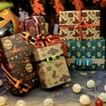 thumbnail image 4 of 1PC Wrapping Paper Sheet - Pumpkin and Ghost Design, Perfect for Halloween, Holiday, Party - 1 Roll - 20 inch X 28 inch, 4 of 9