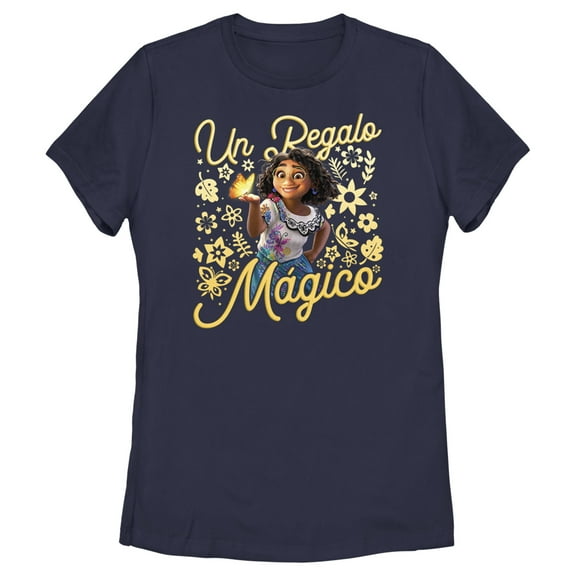 Women's Encanto Mirabel Un Regalo Magico Graphic Tee Navy Blue Small