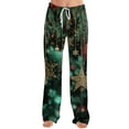 thumbnail image 5 of Resicozy Womens Christmas Pajamas Pant Wide Leg Cute Casual Xmas Print Lounge Bottoms with Pockets Holiday Funny Casual Pajama Army Green 1 XL, 5 of 6