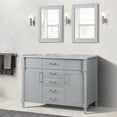 thumbnail image 5 of Bellaterra Home 800632-48DBN-LG 48 in. Double Vanity with Carrara Marble Top, Light Gray & White, 5 of 12