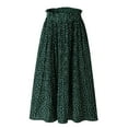 thumbnail image 1 of Jupes pour Femmes Mode Jupe Longue Imprimée Léopard Floral Poche Style Plissé Vêtements pour Femmes Vert m, 1 of 5